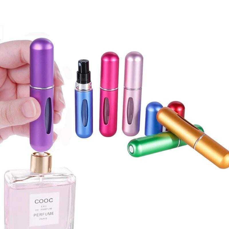 Refillable Mini Perfume Atomizer Bottle 5ml Random Color Pack of 3