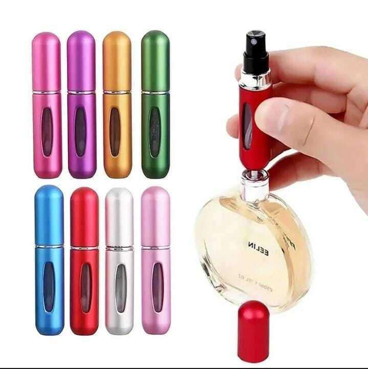 Refillable Mini Perfume Atomizer Bottle 5ml Random Color Pack of 3
