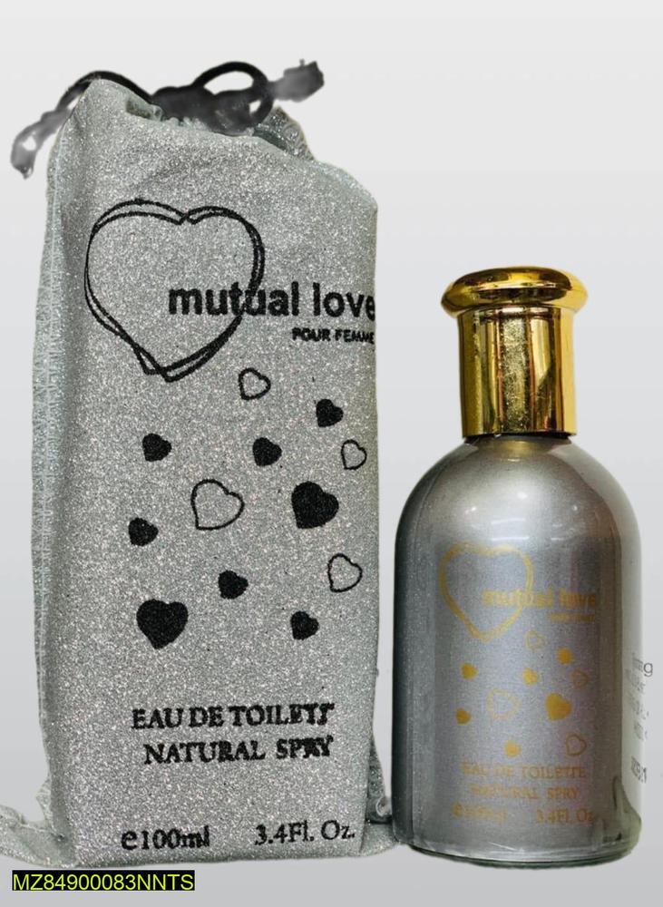 Mutual Love Perfume 100ml Silver Bottle with Pouch